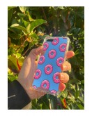 İphone SE Uyumlu Aynalı Donut Desenli Darbe Kamera Korumalı Silikon Telefon Kılıfı