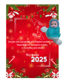 Yeni Yıl 2025 Kart Üzerinde Anahtarlık (Kişiye Özel Yazı Yazdırılabilir) Peluş Bebek 5 adet