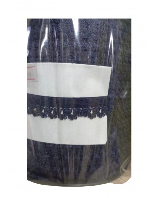 Çamaşır Lastiği Dantelli 1 cm 1 Metre Lacivert