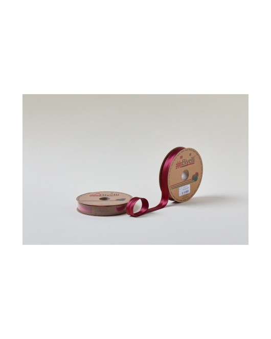 Biye Saten Katlı 022 Bordo 2 cm 25 Metre %100 Polyester