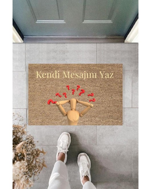 Dijital Baskı Kişiye Özel İç Kapı Dekorasyon Paspas PS11199