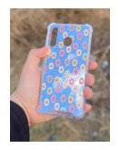 Samsung Galaxy A30 Uyumlu Aynalı Donut Desenli Darbe Kamera Korumalı Silikon Telefon Kılıfı