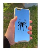 İphone 6S Plus Uyumlu Aynalı Spider Desenli Darbe Kamera Korumalı Silikon Telefon Kılıfı