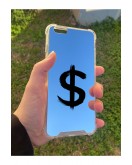 İphone 6 Plus Uyumlu Aynalı Dollars Desenli Darbe Kamera Korumalı Silikon Telefon Kılıfı