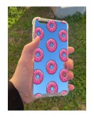 İphone 6 Plus Uyumlu Aynalı Donut Desenli Darbe Kamera Korumalı Silikon Telefon Kılıfı