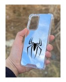 Samsung Galaxy A33 Uyumlu Aynalı Spider Desenli Darbe Kamera Korumalı Silikon Telefon Kılıfı