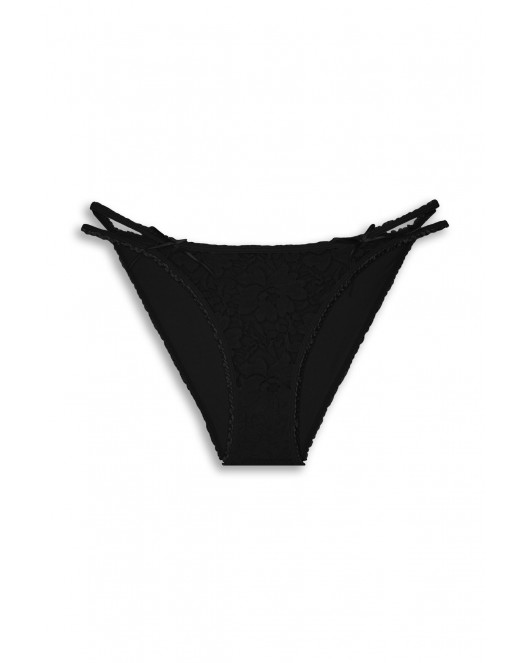 Gümüş Siyah Bikini Dantelli Külot 5001S