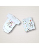 Love Zürafa Nakışlı %100 Cotton Antibakteriyel 10lu Zıbın Takımı Hastane Çıkışı