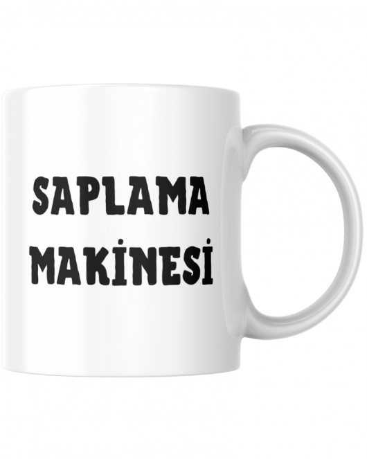 Saplama Makinesi Yazılı Tasarım Seramik 350 Ml Kupa Bardak