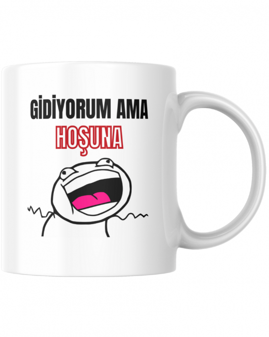 Gidiyorum Ama Hoşuna Tasarım Seramik 350 Ml Kupa Bardak