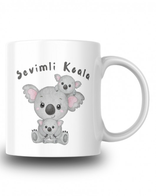 Sevimli Koala Tasarım Seramik 350 Ml Kupa Bardak