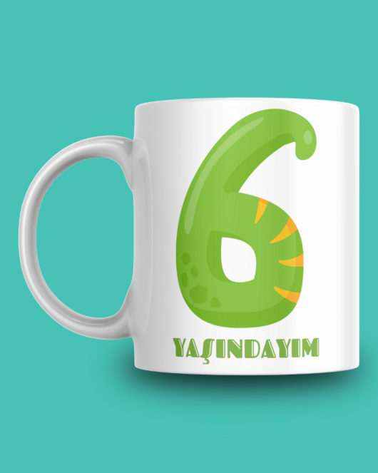 6 Yaşındayım Seramik 350 Ml Kupa Bardak