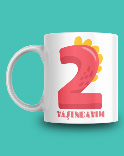 2 Yaşındayım Seramik 350 Ml Kupa Bardak