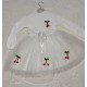 5-6-7 Yaş Kiraz Desenli Kurdela Kuşaklı Astarlı Uzun Kollu Kız Çocuk Tütü Elbise