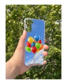 Samsung S21 Plus Uyumlu Aynalı Balon Desenli Darbe Kamera Korumalı Silikon Telefon Kılıfı