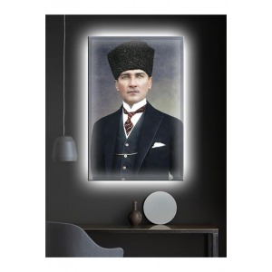 Kanvas Tablo Atatürk (Ofis İşyeriSalon) Led Işıklı