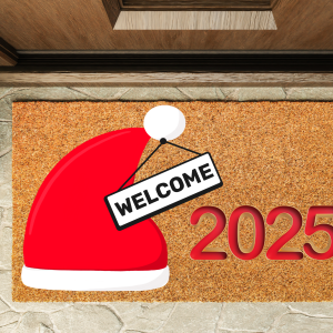 Kapı Önü Paspası Yeni Yıl 2025 Özel Tasarım Koko Model 142
