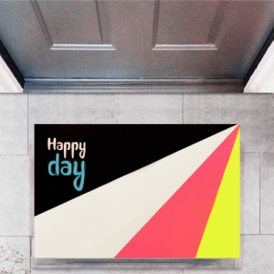Kapı Önü Paspası Dekoratif Dijital Baskı Happy Day P-2322