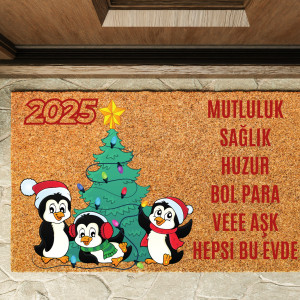Kapı Önü Paspası Yeni Yıl 2025 Özel Tasarım Koko Model 116