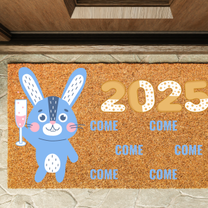 Kapı Önü Paspası Yeni Yıl 2025 Özel Tasarım Koko Model 144