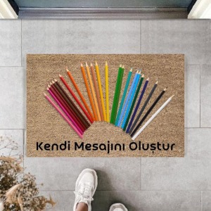 Dijital Baskı Kişiye Özel İç Kapı Dekorasyon Paspas  PS11235