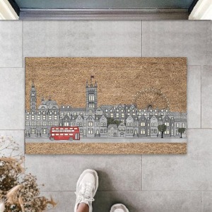 Dijital Baskı Bej London City Paspas K-3152