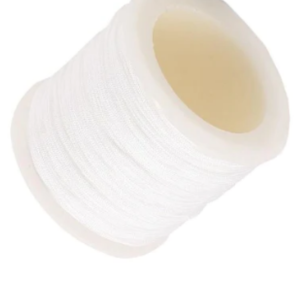 Paraşüt İpi, Bileklik-Kolye örgü ipi 1 mm 50 metre Beyaz