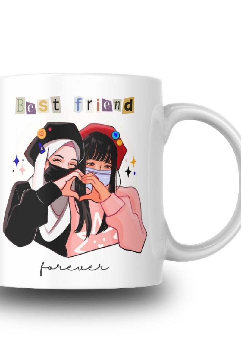 Bestfriend Forever Tasarım Seramik 350 Ml Kupa Bardak