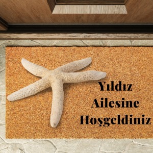 Kapı Önü Paspası Kişiye Özel Yazı Yazılır Koko Model Deniz Yıldızı PK-1600