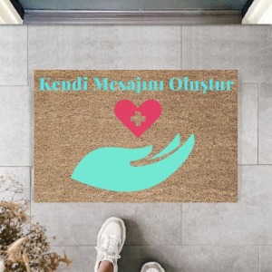 Dijital Baskı Kişiye Özel İç Kapı Dekorasyon Paspas  PS11213