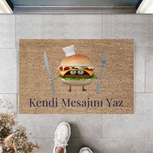 Dijital Baskı Kişiye Özel İç Kapı Dekorasyon Paspas  PS11214