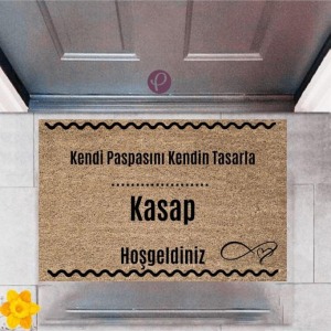 Kapı Önü Paspası Dekoratif Dijital Baskı Kasap P-2559