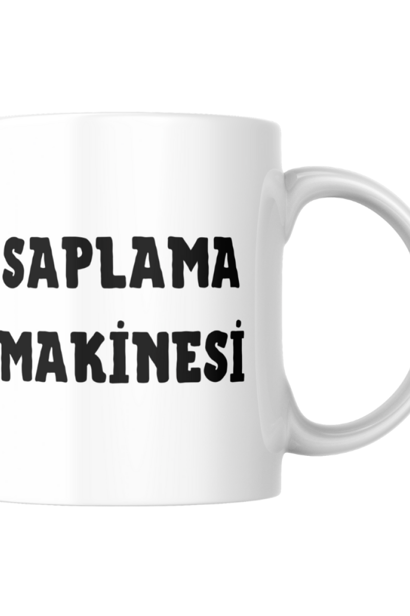 Saplama Makinesi Yazılı Tasarım Seramik 350 Ml Kupa Bardak