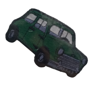 Aplike Ütü İle Yapışan Araba Yeşil 1969 Arma 3x4 cm