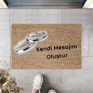Dijital Baskı Kişiye Özel İç Kapı Dekorasyon Paspas  PS11249