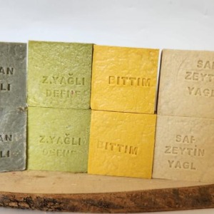 Doğal Üretim Sabunu Karışık (Argan-Defne-Bıttım-Saf Zeytinyağlı) 8'li Set