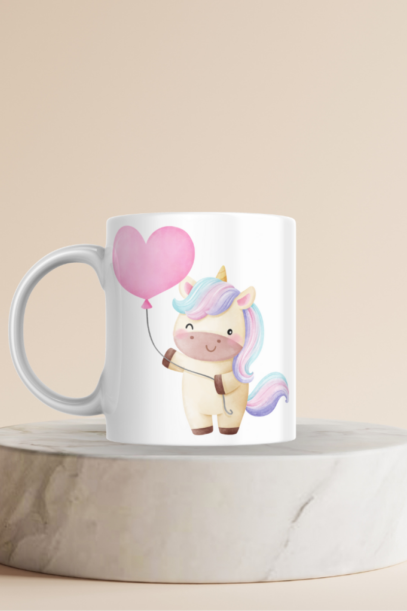 Unicorn Baskılı Hediyelik Seramik 350 Ml Kupa Bardak