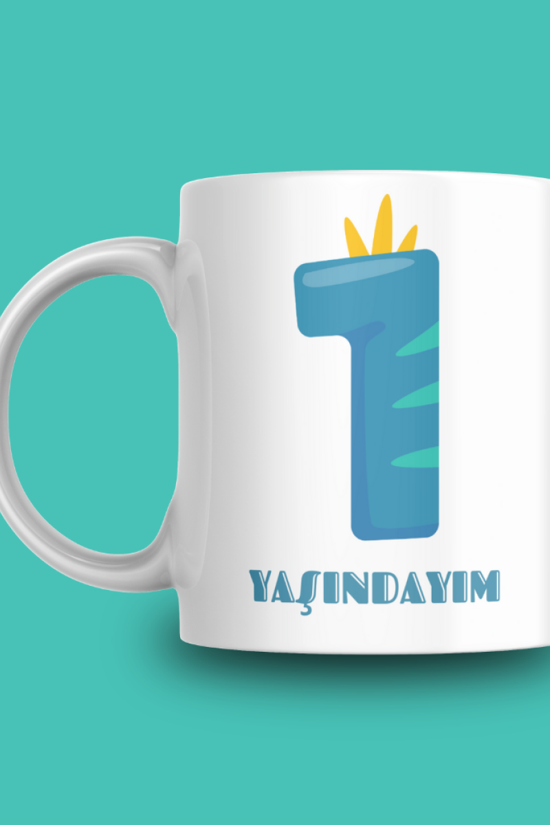 1 Yaşındayım Seramik 350 Ml Kupa Bardak