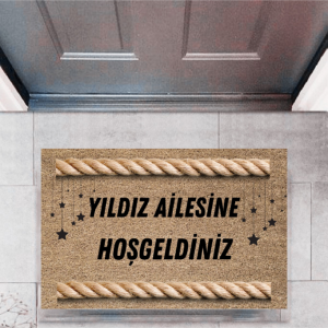 Kapı Önü Paspası Dekoratif Dijital Baskı Kişiye Özel P-2500