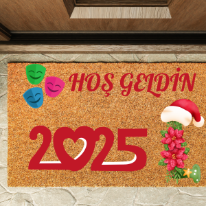 Kapı Önü Paspası Yeni Yıl 2025 Özel Tasarım Koko Model 111