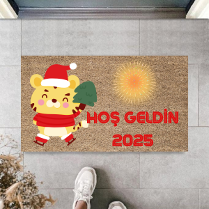 Kapı Önü Paspası Yeni Yıl 2025 Özel Tasarım Model 49