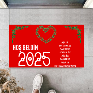 Kapı Önü Paspası Yeni Yıl 2025 Özel Tasarım Model 24