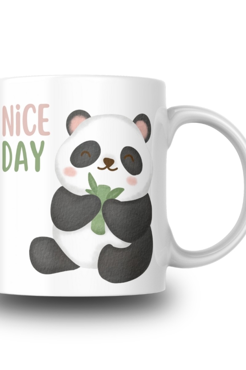 Yavru Panda Tasarım Seramik 350 Ml Kupa Bardak