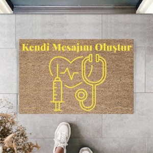 Dijital Baskı Kişiye Özel İç Kapı Dekorasyon Paspas  PS11215
