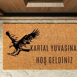Kapı Önü Paspası Kişiye Özel Yazı Yazılır Koko Model Kartal PK-1558