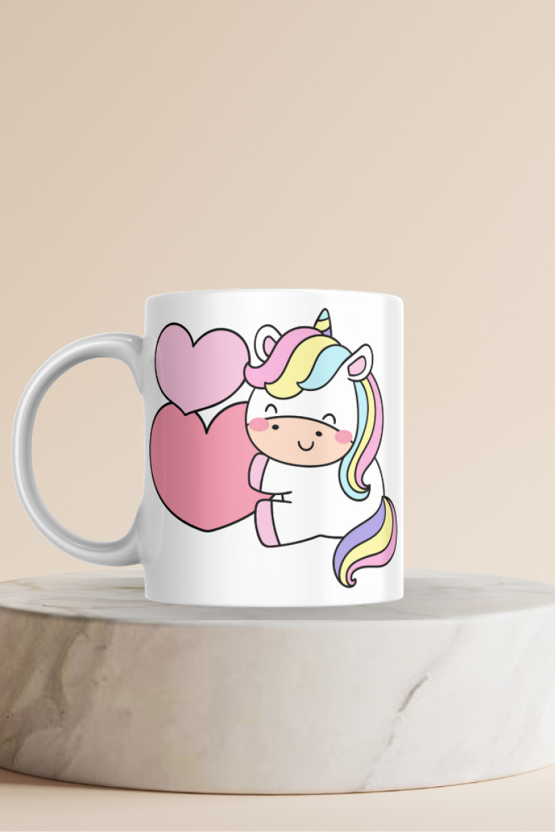 Unicorn Baskılı Hediyelik Seramik 350 Ml Kupa Bardak