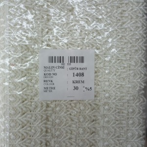 Dantel Polyester Güpür Bant Krem 30 Metre En 3 cm ON-1408-KR