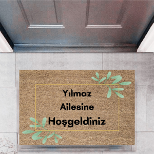 Kapı Önü Paspası Dekoratif Dijital Baskı Kişiye Özel P-2316