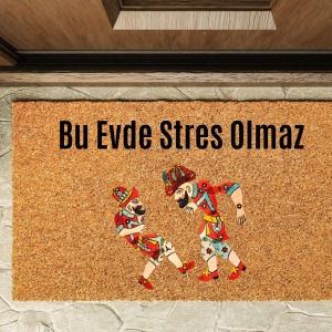Kapı Önü Paspası Özel Tasarım Koko Model Hacivat-Karagöz PK-1547