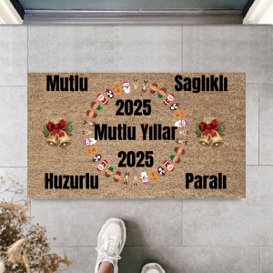 Kapı Önü Paspası Yeni Yıl 2025 Özel Tasarım Model 104